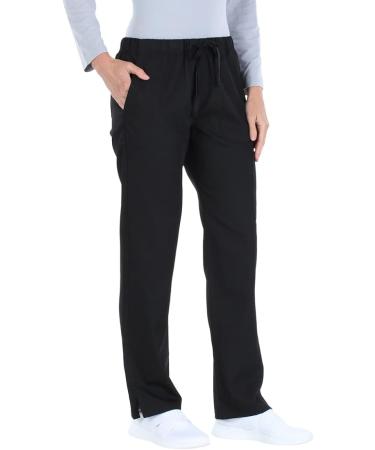 Olivia Rae Women's Elastic Waistband Stretch Scrub Pant - Medium, Jet Black - Buy Online on SooperMarket.com