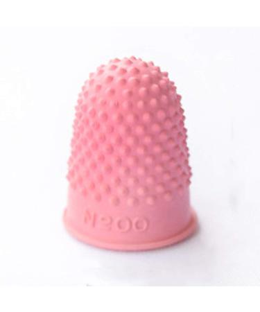 Thimble 5Pcs Craft Finger Tip Sewing Counting Protector Quilter Needlework Cone Rubber(Pink)