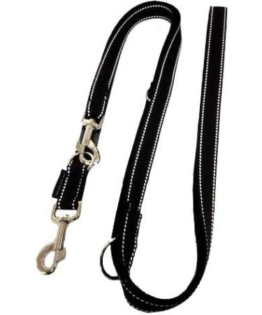 Premium Reflective Dog Leash for Large Dogs - Adjustable Lengths 2m to 5m - Made in Germany - Durable Black 20mm - Buy Online on SooperMarket.com