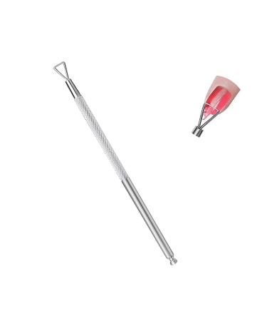 Cuticle Pusher Remover Triangle Cuticle Peeler Scraper Stainless Steel Nail Gel Remover Professional Nail Tool for Removing UV Manicure Treatments