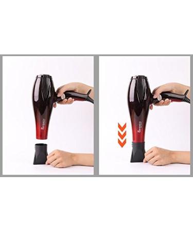 Black Portable 5PCS Hair Dryer Nozzle Replacement Set - Hairdressing Styling Tool for Home & Salon - Buy Online on SooperMarket.com