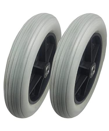 Wheelchair Front Wheel Replacement Front Wheels for Wheelchairs Disabled Solid Tire Wheels 8Mm Bearings 2Pcs/6In/15Cm(8in/20cm)
