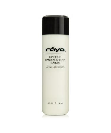 Raya Glycolic Hand and Body Lotion with AHA (G-333) | Soothing Moisturizing Exfoliating and Conditioning Lotion for the Hands Arms Legs and Body | Made with Alpha Hydroxy Acids