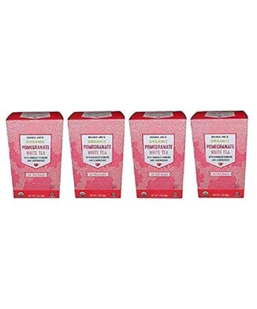 Trader Joe's Pomegranate White Tea, 20 Tea Bags (Pack of 4)