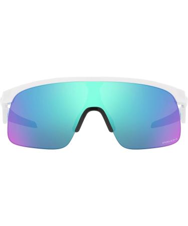 Oakley Oj9010 Resistor Rectangular Sunglasses | Polished White/Prizm Sapphire | 20 mm - Buy Online on SooperMarket.com