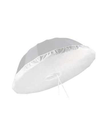HappyGo 7-Foot Parabolic Umbrella Front Diffuser Cover,Umbrella Diffuser Soft Light Cloth for 16 Rods Black/Silver Parabolic Reflective Lighting Umbrella Fixed with Elastic Band