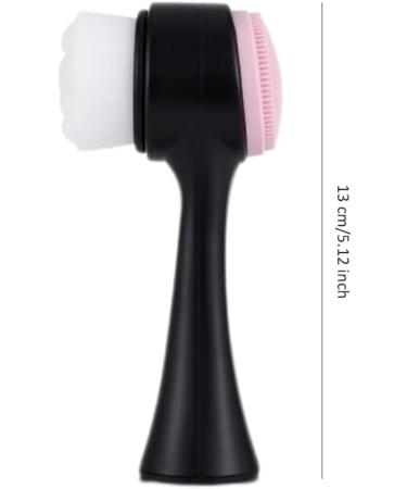 Manual Face Brush Silicone Face Scrubber 2 in 1 Face Cleansing Brush for Deep Cleaning Exfoliating Facial Cleansing Brush - Buy Online on SooperMarket.com