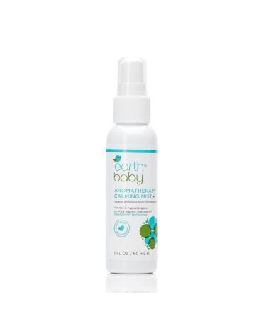 Earth Baby Aromatherapy Calming Mist+, Hypoallergenic for Sensitive Skin, Natural and Organic, For Babies Toddlers and Kids, 2.0 Fl Oz