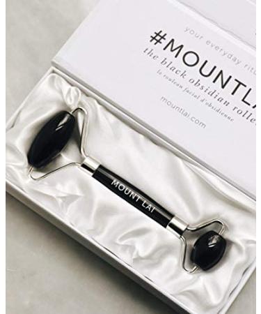 Mount Lai Warming Black Obsidian Facial Roller | Detoxifying & Purifying Massage Tool for Glowing Skin - Buy Online on SooperMarket.com