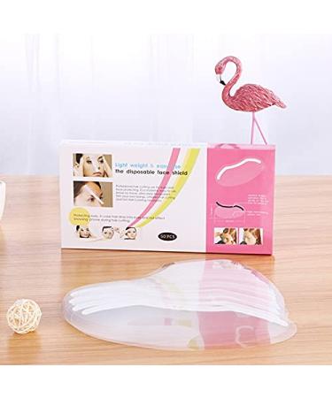 LWBTOSEE 50pcs Permanent Makeup Shower Face Shields Visors  Disposable Face Shields Masks for Hairspray Salon Supplies Shower Face Shields and Eyelash Extensions Eye Eyelid Surgery Aftercare
