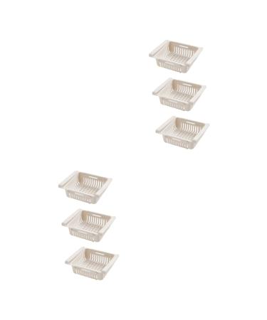 Zerodeko 6 Pcs Hanging Container Basket Fridge Tidy Boxes Food Drain Storage Crisper Drainage Tank Fruit