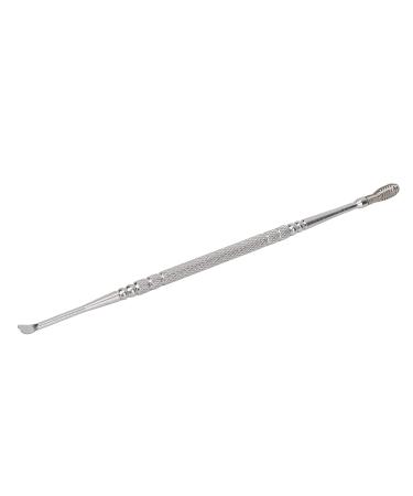 Stainless Steel Double Head Ear Spoon - Ergonomic Design for Itch Relief - Spiral Spring Ear Pick (Silver) - Buy Online on SooperMarket.com