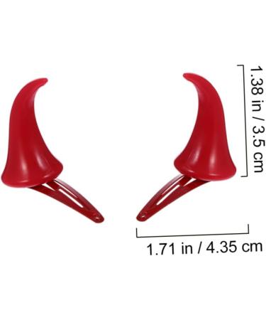 ABOOFAN 6 Pairs Halloween Decorative Red Horn Barrettes Horns Cosplay Demon Hair Clamps Bang Ox Horn Halloween Hair Clip Small Horn Hair Clips Metal Snap Hair Clips Demon Horns Cute Props - Buy Online on SooperMarket.com