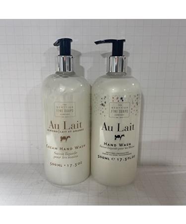 The Scottish Fine Soaps Company Au Lait Cream Hand Wash Set of 2 - Almond and Milk - 35 Fl. oz (17.5 fl. oz each)