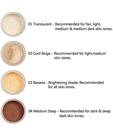 AQUAPURITY PHOERA Loose Makeup Setting Powder + Puff - Long Lasting Matte Finish Foundation for Flash Photography (104 - Medium Deep) - Buy Online on SooperMarket.com