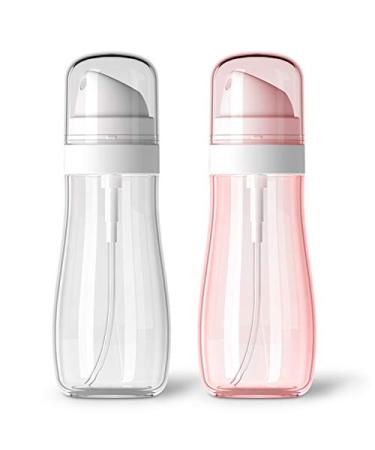 Aurdox Spray Bottles with Fine Mist Sprayer for Essential Oils 3.4 oz/100ml Makeup Small Water Face Sprayer- Clear Refillable Portable Travel Containers for Cosmetic Skincare Perfume pack of 2
