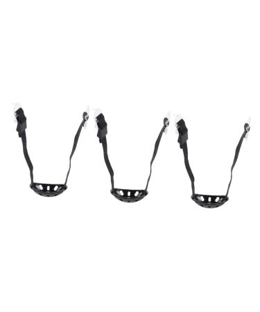 CLISPEED 2pcs Chin Strap Safety Helmet Chain Belt Portable Chin Strap Black Plastic Cup Belt Adjustable Blackx3pcs 39.5X3.8cmx3pcs