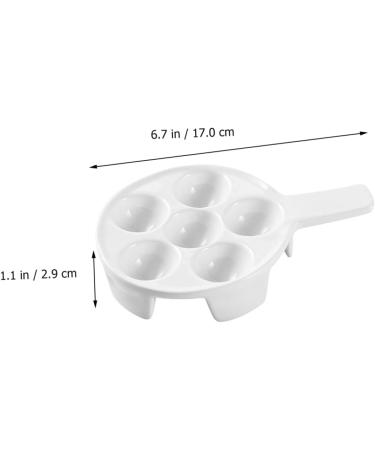 Mikinona 1pc Baked Snails Escargot Dish for Kitchen Server Dish Tableware Plate Escargot Cooking Mushroom Snail Dish Snail Bakeware Escargot Baking Ceramics Food Server Disk White 17X2.9CM White - Buy Online on SooperMarket.com