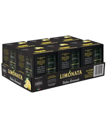 Fonti Di Crodo Limonata, Italian Sparkling Lemonade, 11.2 Oz. Cans (Pack of 24)