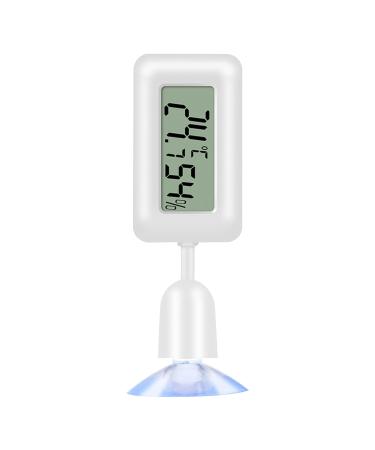 YESAVAY Reptiles Thermometer Hygrometer | Digital Temp & Humidity Meter for Bearded Dragon Tanks - Suction Cup | Mini Black - Buy Online on SooperMarket.com