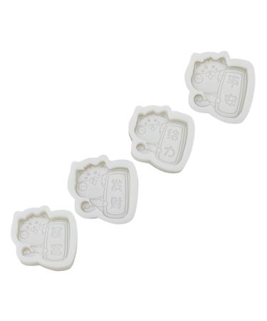 NUOBESTY 4 Pcs Shiba Inu Drawing Stencil Silicone Molds De Para Gelatinas Handmade Craft Mold Crystal Plaster