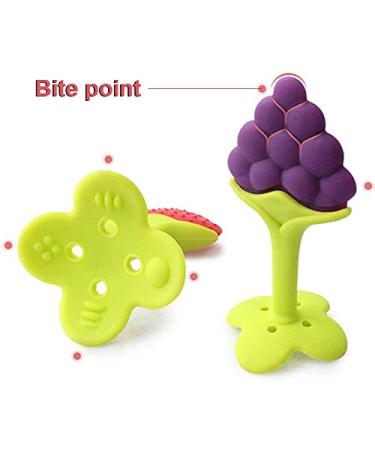 TEKSTAR Silicone Fruit Shape Baby Teething Toys Set - BPA Free, Freezer Safe Teethers to Soothe Infant and Toddler Gums - Buy Online on SooperMarket.com