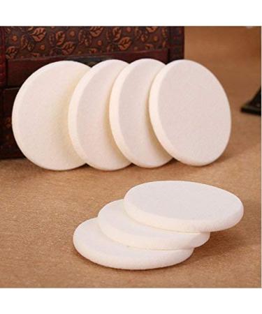 3 Piece Face Facial Makeup Powder Puffer Round Pad White