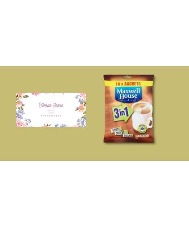 Maxwell House 3 in 1 Instant Coffee 10 Sachets Bundled With Walker s Shortbread Fingers Reusable Coffee Cup Hot Cup Sleeve & Coffee Stirrers | Coffee Sachets | Coffee Gifts For Men and Women - Buy Online on SooperMarket.com
