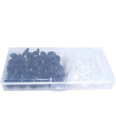 50pcs 15mm Black Plastic Safety Eyes with Washers for Dolls, Puppets, Plush Animals - DIY Craft Supplies - Buy Online on SooperMarket.com