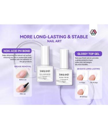 SAVILAND Acrylic Nail Kit: 4 Colors Acrylic Powder and Liquid Set with Acrylic Nail Brush/French Nails Tips/Nail Glue/Top Gel/Non-acid Ph Bond/Acrylic Nail Set for Beginners Acrylic Application 01-Acrylic Nail Kit - Buy Online on SooperMarket.com