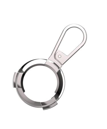 Tag Case Car Key Holder Car Key Holder Metal Case with Keychain Simple Style Anti- Loss Against Bumps Drops and Scratches Case (Bright) Lanyard Keychain Lanyard Keychain Bright silver 4X7X8.5CM