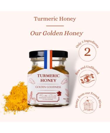 LES ABEILLES DE MALESCOT Turmeric Honey 4.4oz - Natural Immune Support & Anti-Inflammatory - Buy Online on SooperMarket.com