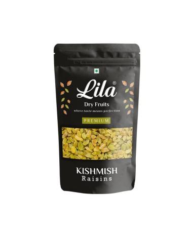 LILA DRY FRUITS Premium Seedless Golden Raisins 200g | Amazing Quality Green Kishmish | Dried Grapes | Rich in Iron & Vitamin B | Healthy Sweet Treats