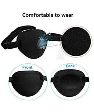 DNHCLL Black Eye Patch - Soft & Comfortable Pirate Eye Mask for Amblyopia, Lazy Eye - Adjustable Buckle - Adults & Kids - Buy Online on SooperMarket.com