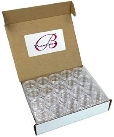 Beauticom 10g/10ml Round Clear Jars with Lids - 40 Pieces for Creams, Lotions, Make Up, Powders, Glitters - Buy Online on SooperMarket.com