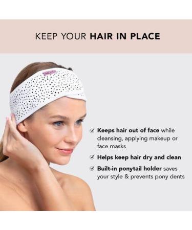 Kitsch Spa Headband - Microfiber Makeup Headband for Face Washing | Multi Functional Skincare Headbands | Facial & Hair Band | Women's Face Wash Headbands (MicroDot) - Buy Online on SooperMarket.com