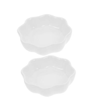 BESPORTBLE 2pcs Hamster Ceramic Bowl Wear- Bowl Mini Feeding Bowl Ceramic Chinchilla Bowl Hedgehog Bowl Ceramic Hamster Feeder Ceramic Food Dish Guinea Bowl Mini Food White Ceramics Ornaments 7X7X2.4CM White