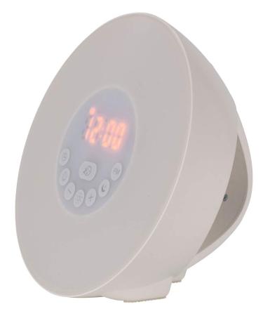 TFA Dostmann daylight alarm Wake Up Light 60.2019.02 light alarm clock with sunrise FM radio 6 wake-up tones slumber function white plastic 170 mm
