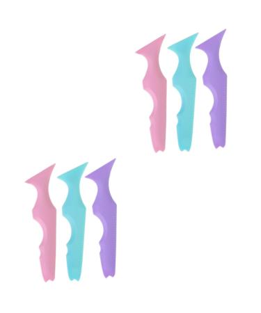 Baluue 6 Pcs Silicone Beauty Ruler Lipstick Makeup Tool Lash Tool Mascara Drawing Eyeliner