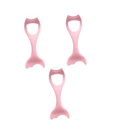 KALLORY 3pcs Eyeliner Auxiliary Artifact Silicone Stamps Lash Tool Mascara Applicator Guard Eyeshadow Simple 15X4.5CMx3pcs Pinkx3pcs