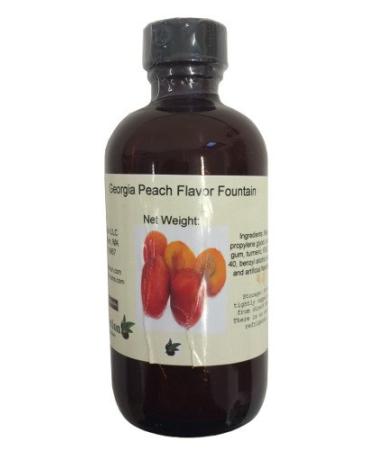 OliveNation Georgia Peach Flavor Fountain, Sugar Free, Water Soluble Beverage Flavoring for Ice Cream, Soda, Baked Goods, Non-GMO, Gluten Free, Kosher, Vegan - 4 ounces 4 Fl Oz
