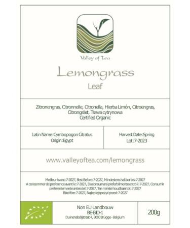 Organic Lemongrass Herbal Tea - 200g Citronella Tea for Wellness & Flavor - Premium Quality Dried Lemongrass - Buy Online on SooperMarket.com