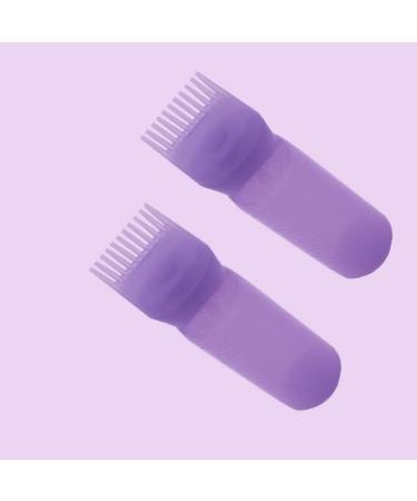 Hair Dye Bottle 160ML Shampoo Bottle Hair Comb Applicator Bottle Brush Bottle for Hair Dyeing Tool Purple Colouring Tools Accessories - Buy Online on SooperMarket.com