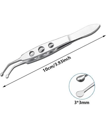 Dajidafu Stainless Steel Eyelid Precision Tweezers Eye Clogging Removal Cleaning Clamps Tools with Non-Slip Handle Personal Care Small Round Tip - Buy Online on SooperMarket.com