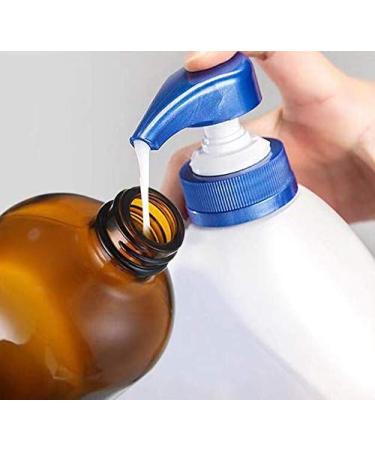 500ml Refillable Bernstein Glass Shampoo & Shower Gel Bottle with Plastic Pump - Ideal Packaging for Cosmetics & Bathroom Soaps - Buy Online on SooperMarket.com