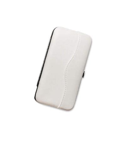 NUOMI Tweezers Storage Cases PU Outer Layer Rectangle Protective Box Makeup Tools Small Organizing Bags for Eyelash Curler/Eyelash Extension Tweezers/Scissors/Grooming Tool White
