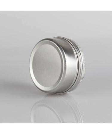 Zeoabsy 10-Piece Silver Aluminum Tins - 80ml Round Screw Cap Cans for Cosmetics Candles & Ointments | Includes 5 Spatulas & Label - Buy Online on SooperMarket.com