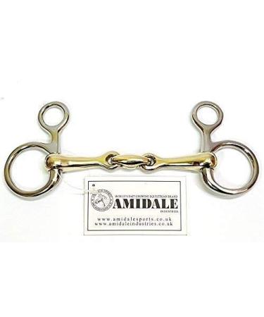 Amidale HANGING CHEEK LOZENGE BAUCHER HORSE BIT S. STEEL COPPER MIX AMIDLAE BNWT (5.50)