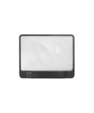 DNIEBW Eye Candy Magnifier Folding Handheld 3X Large Rectangle Lighted Magnifier with Side Bracket for Macular Degeneration Seniors Reading Newspaper Books Lighted Gift for Low Visions Black