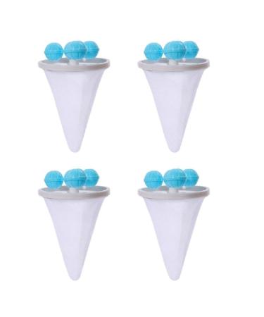 Sorrowso 4 Pieces Reusable Household Hair Filter Washer Lint Trap Net Pouch Pet Hair Remover For Laundry Washing Machine Floating Hair Remover For Washing Machine Blue